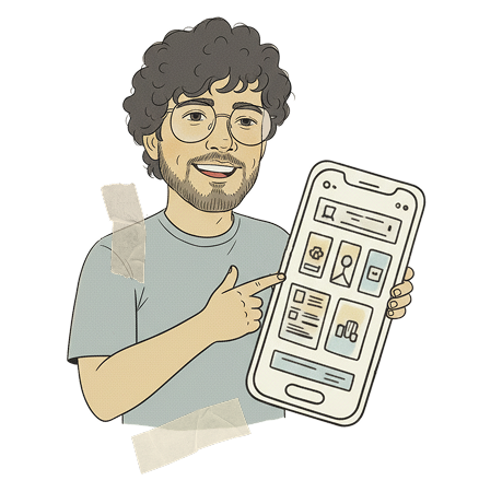 Chamuka holding a phone